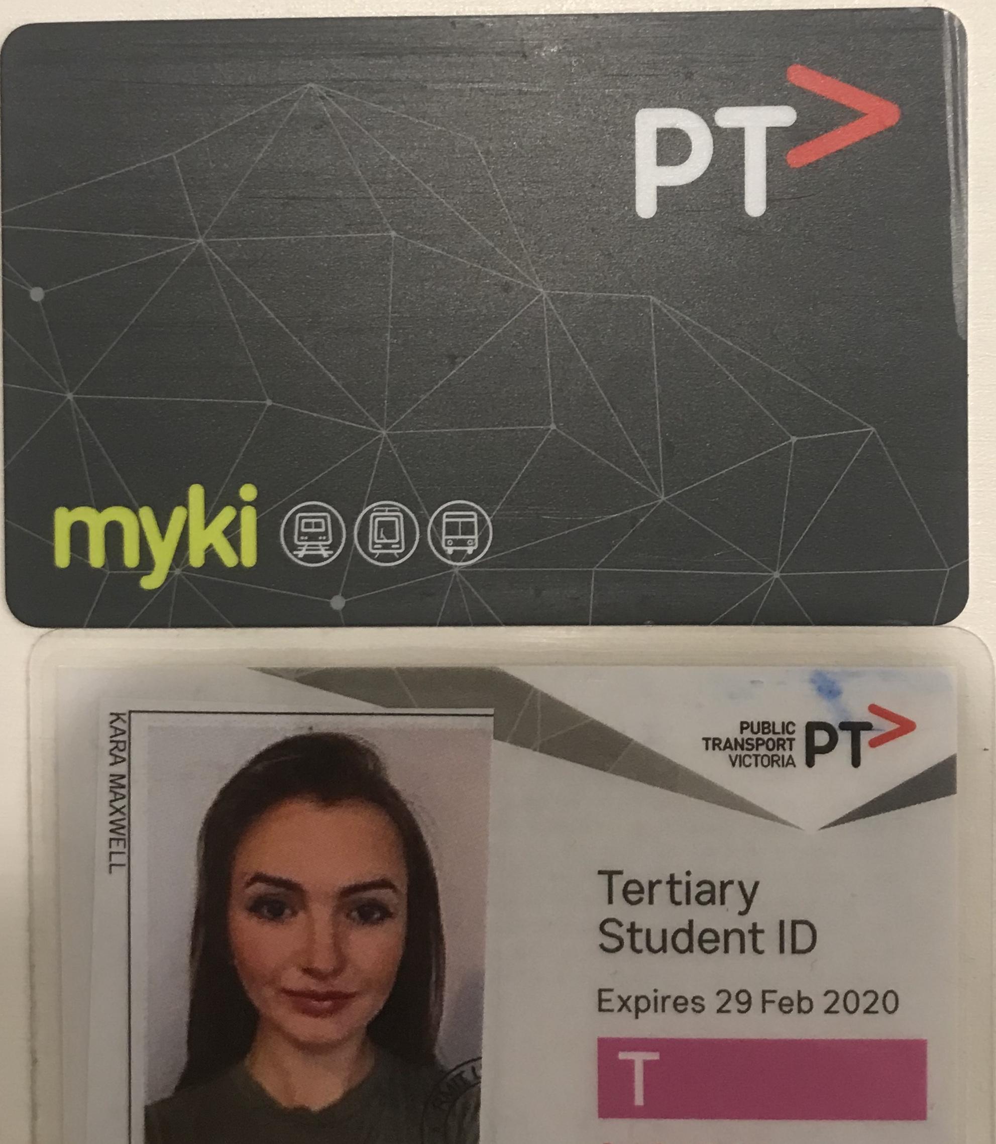 ptv student travel card