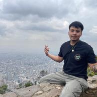 The view from the top of Monserrate, a mountain in Bogota, Colombia