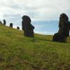 Most moai at Rano Raraku are partially buried