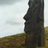 A more recent moai with exaggerated features