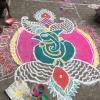 Students at the school where I teach had two hours to prepare their kolam for the competition