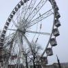 The Belgians were setting up for their markets, and this one even has a Ferris wheel