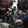 Here are all my labmates having fun on the train!