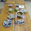 On Thanksgiving day, my university students made a Thanksgiving feast and brought it to class: Thanksgiving Mongolian style!