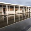 Sometimes spring showers turn the school courtyard into a reflecting pool...