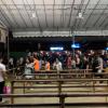 This shuttle goes around a track through the Night Safari so riders can watch and learn about the animals