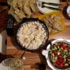 A meal I helped prepare with one of my Mongolian friends and her family