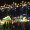 Christmas lights adorn the Hasselt Christmas market