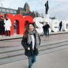 The sign behind me says "I Amsterdam"
