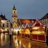 A small Christmas market in Bratislava, Slovakia