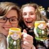 Elli and I saying "prost!" with the cute mugs from the Belvedere market