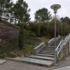 There are many staircases to climb if you want to explore the campus