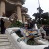 A lizard Gaudi designed using a decorative system called Trencadis