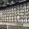 Sake barrels at the Meiji Shrine in Tokyo
