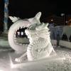 The Snow Festival included sculptures made by international teams, such as this dragon from China