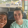 Lexie and I board the Lotopa village bus to get home after school