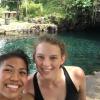 My friend Kalei and I at Piula Cave