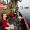 I took a sunrise boat tour of Alleppey, Kerala with a few friends