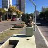 Hay monumentos en muchas lugares, como acá en la mitad de la calle
