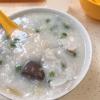 Another big part of my experience has been trying new foods, like this dish, called congee, which contains pig blood