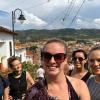 On our way climbing 200 steps! Behind us is the main plaza of Zapatoca