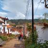 A view of Zapatoca from the 100s of stairs! I love the white walls