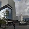 This is the Yeltsin Center, a large community center dedicated to Russia's first elected president, Boris Yeltsin. He became president after the collapse of the Soviet Union in 1991, and he was from Ekaterinburg!