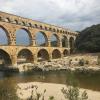 The "Pont Du Gard", an aqueduct that used to carry water between Roman colonies, but which today provides a place for people to canoe or swim