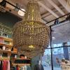Chandelier made out of wool yarn balls!