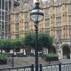 This London lamppost across from Parliament has a little crown!