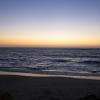 The beautiful sunset on Swakopmund's beach