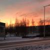 I took a picture of the sunset near my apartment. The colors are really beautiful and I had never seen colors like that in a sunset before.