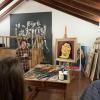 Everything remains in Guayasamin's studio the same way he left it after passing away, which is pretty cool! 