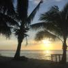 A sunset on the beach in a little town in Campeche