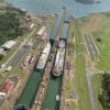 The world's largest sailing ship in the Panama Canal