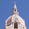 A stunning church spire in Cartagena, Colombia