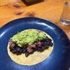 Taco night, a mix of chorizo, steak, guacamole and black beans, yum!