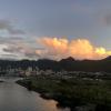 The stunning horizon from Port Louis, Mauritius; the rigid mountains cross the entire island!