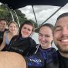 My friends and I after scuba diving. We got to swim with the fish 50 feet underwater!