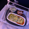 There was a meat and a vegetarian option for dinner on the plane, and I chose the vegetarian pasta, which was very yummy