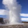 A geyser erupting (called Geysir, which is where we get the word geyser!)