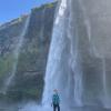 Me in front of a waterfall (Seljalandsfoss) 