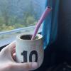 Drinking mate, a common Argentine drink similar to bitter tea, on the bus ride to Bariloche