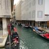 A street canal in Venice, filled with gorgeous gondolas!