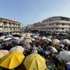 The capital of Ghana, Accra, has a market called Makola that is much larger than the outdoor market in Tamale