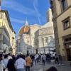 Approaching the duomo and baptistery, heading east