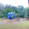 Sculpture of Planet Earth in the park