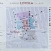 A map of the Loyola Campus, with a star indicating where I was when I took the picture