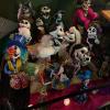 A group of catrina dolls on the street