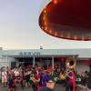 One venue for the Honk Festival was an old gas station ("servo") turned into a community gathering space!